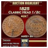*Highlight* 1825 Classic Head half cent 1/2c Selec