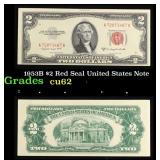 1953B $2 Red Seal United States Note Grades Select