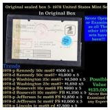 Original Sealed Box of 5x 1978 Mint Proof Sets