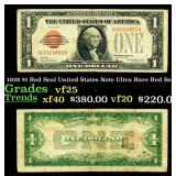 1928 $1 Red Seal United States Note Ultra Rare Red