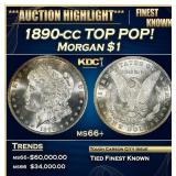 *Highlight* 1890-cc Morgan Dollar TOP POP! $1 ms66