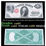 1917 $1 Large Size Legal Tender Note Grades Select