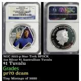 NGC NGC 2015-p Star Trek SPOCK 1oz Silver $1 Austr
