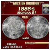 *Highlight* 1886-s Morgan Dollar $1 GEM+ Unc USCG