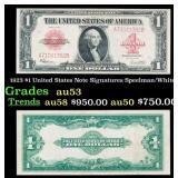 1923 $1 United States Note Grades Select AU Signat