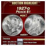 *Highlight* 1927-d Peace Dollar $1 ms64+ SEGS (fc)