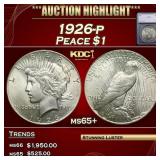 *Highlight* 1926-p Peace Dollar $1 ms65+ SEGS (fc)