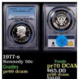 PCGS 1977-s Proof Kennedy Half Dollar 50c pr69 dca