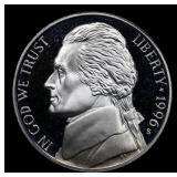 1996-s Proof Jefferson Nickel 5c Grades GEM++ Proo