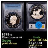 PCGS 1978-s Proof Eisenhower Dollar 1 pr69 dcam PC