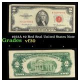 1953A $2 Red Seal United States Note Grades vf++