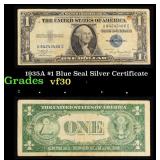 1935A $1 Blue Seal Silver Certificate Grades vf++