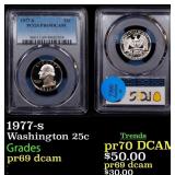 PCGS 1977-s Proof Washington Quarter 25c pr69 dcam
