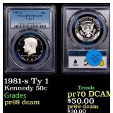 PCGS 1981-s Ty 1 Proof Kennedy Half Dollar 50c pr6