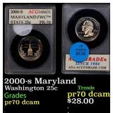 2000-s Maryland Proof Washington Quarter 25c ACG