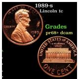 1989-s Proof Lincoln Cent 1c Grades GEM++ Proof De