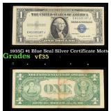 1935G $1 Blue Seal Silver Certificate Grades vf++