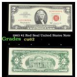 1963 $2 Red Seal United States Note Grades Select