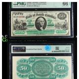 Very Cool 1872 $50 South Carolina, Columbia Obsole