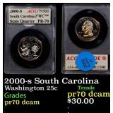 2000-s South Carolina Proof Washington Quarter 25c