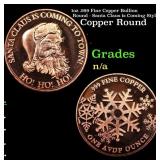 1oz .999 Fine Copper Bullion Round - Santa Claus i