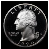 1990-s Proof Washington Quarter 25c GEM++ Proof De