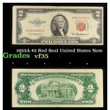 1953A $2 Red Seal United States Note Grades vf++
