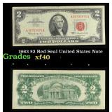 1963 $2 Red Seal United States Note Grades xf
