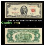 1953A $2 Red Seal United States Note Grades vf++