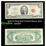 1963 $2 Red Seal United States Note Grades Choice