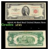 1953A $2 Red Seal United States Note Grades xf+