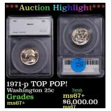 1971-p Washington Quarter TOP POP! 25c SEGS