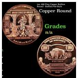 1oz .999 Fine Copper Bullion Round - Buffalo $10 S