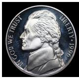 1996-s Proof Jefferson Nickel 5c Grades GEM++ Proo