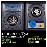 PCGS 1776-1976-s Ty3 Proof Washington Quarter 25c