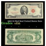 1963 $2 Red Seal United States Note Grades vf++