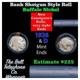Buffalo Nickel Shotgun Roll in Old Bank Style 