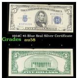 1934C $5 Blue Seal Silver Certificate Grades Choic