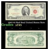 1963 $2 Red Seal United States Note Grades xf+
