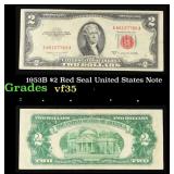 1953B $2 Red Seal United States Note Grades vf++