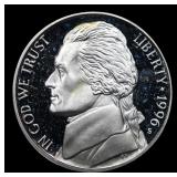 1996-s Proof Jefferson Nickel 5c Grades GEM++ Proo