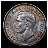 1943-S Australia 1 Shilling Silver KM# 39 Grades G