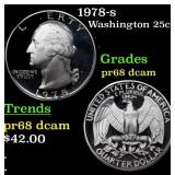 1978-s Proof Washington Quarter 25c Grades GEM++ P