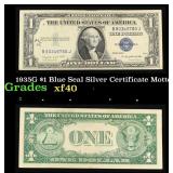 1935G $1 Blue Seal Silver Certificate Grades xf Mo