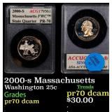 2000-s Massachusetts Proof Washington Quarter 25c