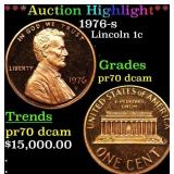 1976-s Proof Lincoln Cent 1c GEM++ Proof Deep Came