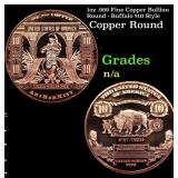 1oz .999 Fine Copper Bullion Round - Buffalo $10 S