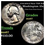 1776-1976-d Washington Quarter Near TOP POP! 25c G