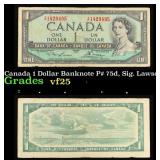 1954 Canada 1 Dollar Banknote P# 75d, Sig. Lawson-