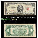 1953C $2 Red Seal United States Note Grades vf++
